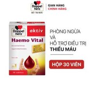 Viên uống bổ sung sắt và vitamin, ngừa thiếu máu DoppelHerz Aktiv Haemo Vital Hộp 30 viên