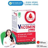 Viên uống bổ sung sắt, vitamin và acid folic Vacomin Hevit 60 Viên