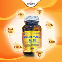 Viên uống bổ sung sắt vitamin cho phụ nữ mang thai Gold Mama DHA ĐK hộp 30 viên-MCPMC