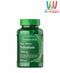 Viên uống bổ sung Selenium Puritan’s Pride High Potency Selenium 200mcg 250 Tablets