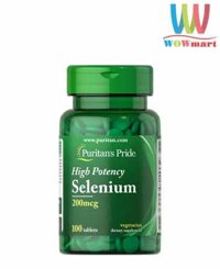 Viên uống bổ sung Selenium Puritan’s Pride High Potency Selenium 200mcg 100 Tablets