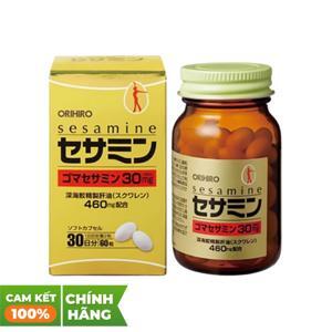 Viên uống bổ sung Sesamin và Squalene hỗ trợ tim mạch Orihiro 60 viên