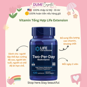 Viên uống bổ sung sức khỏe Life Extension Two-Per-Day Capsules 120 viên