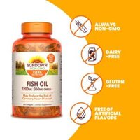 Viên uống bổ sung Sundown Naturals Fish Oil 1200mg With Natural Omega-3 100 viên