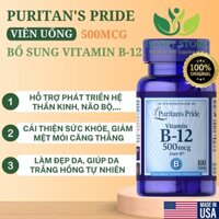 Viên uống bổ sung vitamin B-12 Puritan's Pride 500mcg (100 viên)