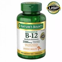 Vien uống bổ sung vitamin B12 2500mcg 300 viên Nature Bounty