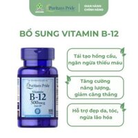 Viên Uống Bổ Sung Vitamin B12 500mcg Puritan's Pride 100 Viên