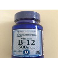 Viên uống bổ sung vitamin B12 500 mcg Puritan Prride hộp 100 viên của Mỹ