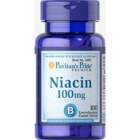 Viên uống bổ sung Vitamin B3 PP nhiệt miệng, viêm da, ngừa lão hóa Puritans Pride Niacin 100 viên.