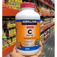 Viên Uống Bổ Sung Vitamin C Kirkland Signature Vitamin C (500mg x 500 Viên) hàng Mỹ (hóa đơn ảnh cuối)