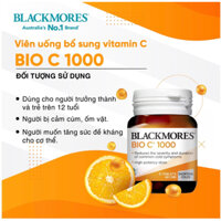 Viên uống bổ sung vitamin C Blackmores Bio C 1000mg tăng cường sức đề kháng, sáng da 31 viên của Úc