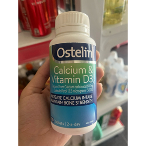 Viên uống bổ sung Vitamin D & Calcium Ostelin 130 viên