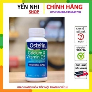 Viên uống bổ sung Vitamin D & Calcium Ostelin 130 viên