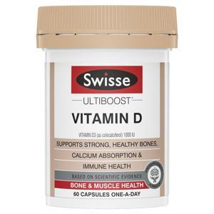 Viên uống bổ sung vitamin D Swisse Ultiboost Vitamin D 60 viên