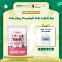 Viên uống bổ sung vitamin D axit folic sắt Orihiro 120 viên