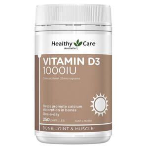 Viên uống bổ sung Vitamin D3 Healthy Care Vitamin D3 1000IU 250 viên