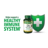 Viên uống bổ sung Vitamin D3 Nature's Bounty (hàm lượng canxi cao 5.000 IU 125mgc)