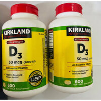 Viên uống bổ sung Vitamin D3 Kirkland Signature Vitamin D3 2000IU 600 viên