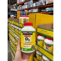 Viên Uống Bổ Sung Vitamin D3 Kirkland D3 50 Mcg (2000iu) - 600 Viên - Mỹ(có tách bán lẻ)