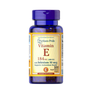Viên uống bổ sung Vitamin E-400 iu Puritan's Pride with Selenium 50 mcg 100 viên của Mỹ