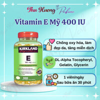Viên uống bổ sung Vitamin E Mỹ hỗ trợ làm đẹp da và bảo vệ sức khoẻ Kirkland VITAMIN E 180 mg (400 IU) - Hộp 500 viên