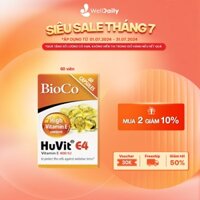 Viên uống bổ sung vitamin E BioCo Huvit E4 60 viên