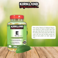 Viên uống bổ sung Vitamin E 400IU Kirkland Signature đẹp da, ngừa lão hóa 500 viên