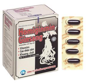 Viên uống bổ sung Vitamin, khoáng chất, cao nhân sâm Homiginmin Ginseng 60 viên