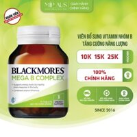 Viên Uống Bổ Sung Vitamin Nhóm B, Cải Thiện Sức Khỏe Toàn Diện - Blackmores Mega B Complex - 31/75 viên