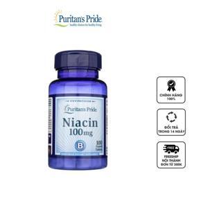 Viên uống bổ sung Vitamin PP Puritan's Pride Niacin 100mg 100 viên