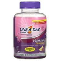 Viên uống bổ sung vitamin tổng hợp One-A-Day Women’s Prenatal Gummies chứa Folic Acid & DHA 120 viên cho nữ mang thai