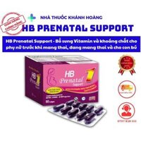 VIÊN UỐNG BỔ SUNG VITAMIN VÀ KHOÁNG CHẤT CHO PHỤ NỮ MANG THAI HB PRENATAL-Hộp 60 viên