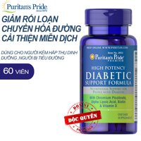 Viên uống bổ sung vitamin và khoáng chất cân thiết cho người tiểu đường giúp giảm các biến chứng của bệnh tiểu đường Puritans Pride Diabetic Support Formula 60 viên