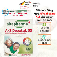 Viên uống bổ sung vitamin khoáng chất A-Z ab 50 Altapharma hỗ trợ sức khỏe tuổi trung niên hàng Đức 100V