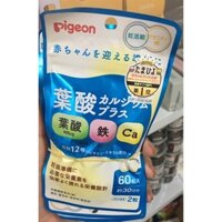 Viên uống bổ sung vitamin, axit folic cho bà bầu Pigeon gói 60 viên (T5/2024) - Hàng Nhật Sakura