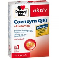 Viên uống bổ tim mạch, điều hòa huyết áp Doppelherz Aktiv Coenzyme Q10 (Hộp 30 viên)