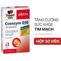 Viên uống bổ tim mạch, điều hòa huyết áp Doppelherz Aktiv Coenzyme Q10 - Hộp 30 viên