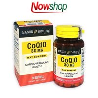 Viên uống bổ tim Mason Natural CoQ10 30mg hỗ trợ sức khỏe tim mạch giúp giảm cholesteron máu ổn định huyết áp hiệu quả