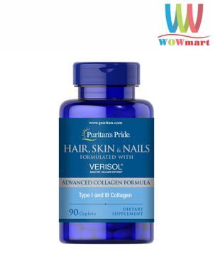 Viên uống bổ tóc, da, móng Puritan's Pride Hair, Skin & Nails One Per Day Formula 60 viên