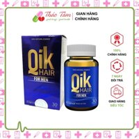 Viên uống Bổ tóc QIK HAIR MEN (cho Nam) giảm rụng, mọc tóc chắc khỏe Hộp 30 Viên
