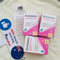 Viên uống bổ trứng Blackmores Conceive Well Gold của Úc 28 Tablets + 28 Capsules