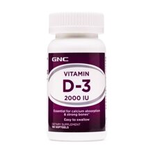 Viên uống bổ sung vitamin D3 GNC Vitamin D-3 2000 IU - 180 viên