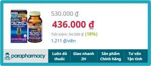 Viên uống bổ xương khớp Glucosamine Orihiro 360 Viên