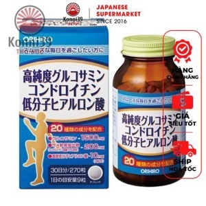 Viên uống bổ xương khớp Orihiro Glucosamine Chondroitin Hyaluronic Acid 270 viên