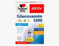 Viên uống bổ xương và sụn khớp Doppelherz Glucosamin 1200 + D3+K+C, 30 viên, 47,4 g