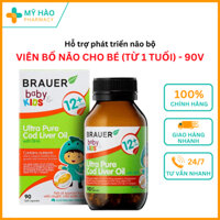 Viên Uống Brauer Ultra Pure Cod Liver Oil with DHA - Hỗ Trợ Bảo Vệ Mắt, Phát Triển Thị Lực (Hộp 90V)