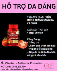 VIÊN UỐNG CÀ CHUA TOMATO PLUS THÁI LAN CHÍNH HÃNG