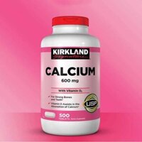 viên uống calcium 600mg d3 kirkland 500 viên calci hồng của mỹ canxi kirkland