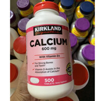 viên uống calcium 600mg d3 kirkland 500 viên calci hồng của mỹ canxi kirkland