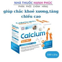 Viên Uống Calcium D3 Mk7 Giúp Bổ Sung Canxi Xương Răng Chắc Khoẻ Hộp 100 Viên-vinaphar